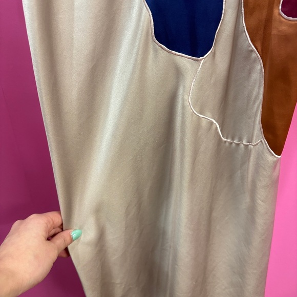 Vintage Natori Flower Print Cream Slip Dress - Picture 4 of 6